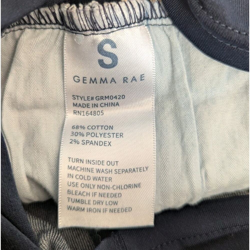 Gemma Rae Maternity Shorts Dark Medium Blue Pregnancy Belly Cover Band Sz S 2 4 - Picture 3 of 4